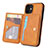 Soft Luxury Leather Snap On Case Cover R01 for Apple iPhone 12