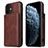 Soft Luxury Leather Snap On Case Cover R01 for Apple iPhone 12 Mini