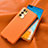 Soft Luxury Leather Snap On Case Cover R01 for Huawei P40 Orange