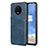 Soft Luxury Leather Snap On Case Cover R01 for OnePlus 7T Blue