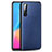 Soft Luxury Leather Snap On Case Cover R01 for Oppo A91 Blue