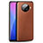 Soft Luxury Leather Snap On Case Cover R01 for Oppo Ace2 Brown