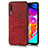 Soft Luxury Leather Snap On Case Cover R01 for Samsung Galaxy A70 Red