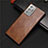 Soft Luxury Leather Snap On Case Cover R01 for Samsung Galaxy Note 20 Ultra 5G Brown