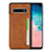 Soft Luxury Leather Snap On Case Cover R01 for Samsung Galaxy S10 5G Orange