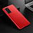 Soft Luxury Leather Snap On Case Cover R02 for Huawei P40 Red