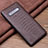 Soft Luxury Leather Snap On Case Cover R02 for Samsung Galaxy S10 Plus Brown