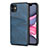 Soft Luxury Leather Snap On Case Cover R03 for Apple iPhone 11 Blue