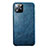 Soft Luxury Leather Snap On Case Cover R03 for Apple iPhone 11 Pro Blue