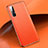 Soft Luxury Leather Snap On Case Cover R03 for Oppo Find X2 Neo Orange