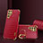 Soft Luxury Leather Snap On Case Cover R03 for Samsung Galaxy S21 Ultra 5G Red