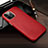 Soft Luxury Leather Snap On Case Cover R04 for Apple iPhone 12 Pro Red