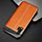 Soft Luxury Leather Snap On Case Cover R04 for Huawei Nova 6 Orange