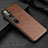 Soft Luxury Leather Snap On Case Cover R04 for Xiaomi Mi Note 10 Pro Brown