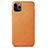 Soft Luxury Leather Snap On Case Cover R05 for Apple iPhone 11 Pro Orange