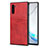 Soft Luxury Leather Snap On Case Cover R06 for Samsung Galaxy Note 10 Red