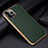 Soft Luxury Leather Snap On Case Cover S01 for Apple iPhone 15 Pro Max Green
