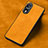 Soft Luxury Leather Snap On Case Cover S01 for Huawei Honor 80 Pro 5G Orange