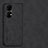 Soft Luxury Leather Snap On Case Cover S01 for Huawei P50 Black