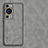 Soft Luxury Leather Snap On Case Cover S01 for Huawei P60 Pro Gray