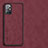 Soft Luxury Leather Snap On Case Cover S01 for OnePlus 9R 5G Red