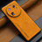 Soft Luxury Leather Snap On Case Cover S01 for Oppo Find X6 Pro 5G Orange