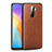 Soft Luxury Leather Snap On Case Cover S01 for Oppo Reno Ace Brown