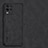 Soft Luxury Leather Snap On Case Cover S01 for Realme 8s 5G Black