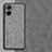 Soft Luxury Leather Snap On Case Cover S01 for Realme V20 5G Gray