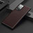 Soft Luxury Leather Snap On Case Cover S01 for Samsung Galaxy Note 20 Ultra 5G Brown