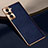 Soft Luxury Leather Snap On Case Cover S01 for Samsung Galaxy S22 5G Blue