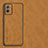 Soft Luxury Leather Snap On Case Cover S01 for Vivo iQOO Z6 5G Orange