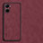 Soft Luxury Leather Snap On Case Cover S01 for Vivo iQOO Z7i 5G Red