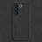 Soft Luxury Leather Snap On Case Cover S01 for Vivo V27 5G Black