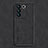 Soft Luxury Leather Snap On Case Cover S01 for Vivo V27 Pro 5G Black