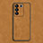 Soft Luxury Leather Snap On Case Cover S01 for Vivo V27e 5G Orange