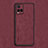 Soft Luxury Leather Snap On Case Cover S01 for Vivo Y21 Red