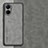 Soft Luxury Leather Snap On Case Cover S01 for Vivo Y35 5G Gray