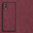 Soft Luxury Leather Snap On Case Cover S01 for Vivo Y53s t2 Red