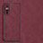 Soft Luxury Leather Snap On Case Cover S01 for Vivo Y73s 5G Red