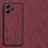 Soft Luxury Leather Snap On Case Cover S01 for Xiaomi Redmi 12 5G Red