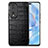 Soft Luxury Leather Snap On Case Cover S01D for Huawei Honor 80 Pro Flat 5G Black