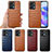 Soft Luxury Leather Snap On Case Cover S01D for Huawei Honor X7a