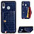 Soft Luxury Leather Snap On Case Cover S01D for Samsung Galaxy A30 Blue