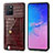 Soft Luxury Leather Snap On Case Cover S01D for Samsung Galaxy M80S Brown