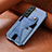 Soft Luxury Leather Snap On Case Cover S01D for Samsung Galaxy S21 FE 5G Blue