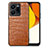 Soft Luxury Leather Snap On Case Cover S01D for Vivo Y35 4G