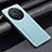 Soft Luxury Leather Snap On Case Cover S02 for Huawei Honor X9b 5G Cyan