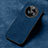 Soft Luxury Leather Snap On Case Cover S02 for Huawei Mate 50 Blue