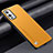 Soft Luxury Leather Snap On Case Cover S02 for OnePlus 9 5G Yellow